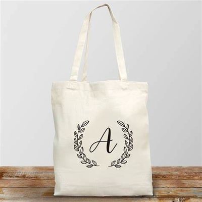 Personalized Printing Monogram Canvas Tote Jumbo Bags DIY Drawing