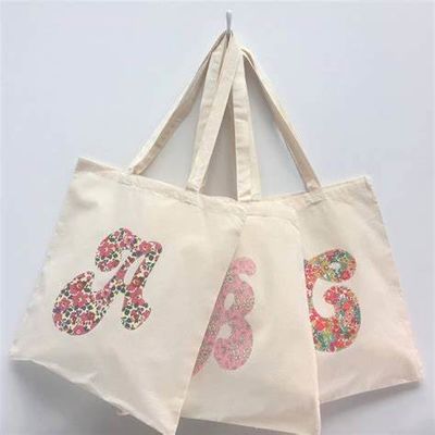 Personalized Printing Monogram Canvas Tote Jumbo Bags DIY Drawing