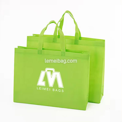 Custom Printed Washable Non Woven Recycle Bag With Double Handles 80gsm-120gsm