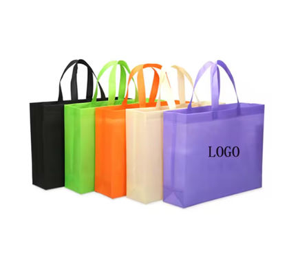Custom Printed Washable Non Woven Recycle Bag With Double Handles 80gsm-120gsm