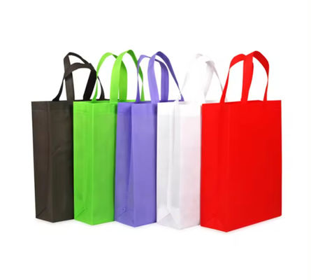 Custom Printed Washable Non Woven Recycle Bag With Double Handles 80gsm-120gsm