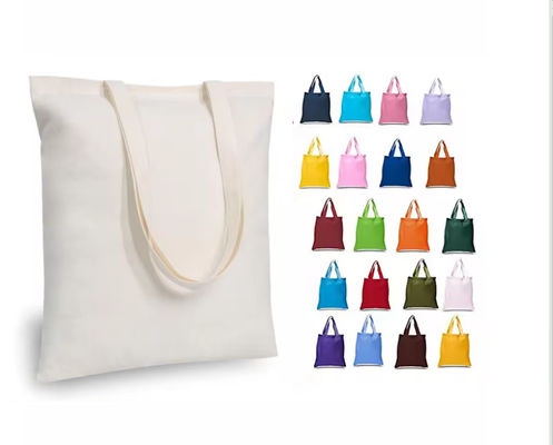 Reusable Recycled Blank Plain Canvas Tote Bags Bulk For Grocery Eco Friendly