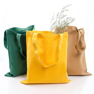 Reusable Recycled Blank Plain Canvas Tote Bags Bulk For Grocery Eco Friendly