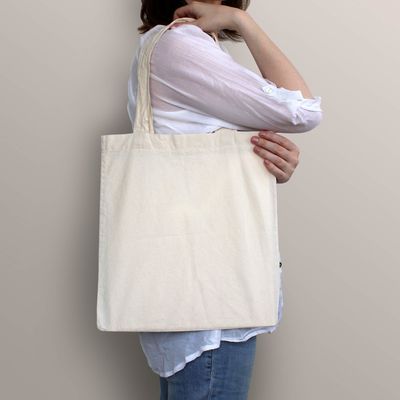Large Organic Canvas Tote Bag Shopping Neutral Blank Plain Bulk