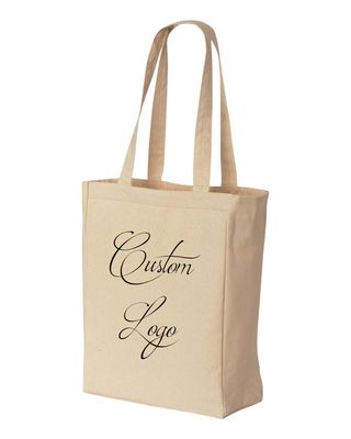 Embroidered Recycled Canvas Bags Totes Logo Printed Customizable