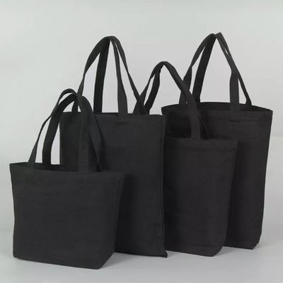Drawing Blank Black Gift Canvas Tote Bag Shopping Eco Friendly ODM