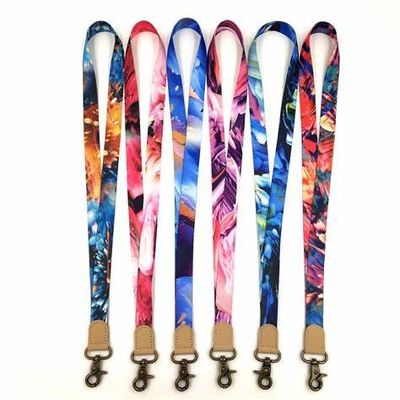 Sublimation Printing Polyester Carabiner Lanyard Company Branded Bulk