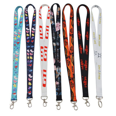 Sublimation Printing Polyester Carabiner Lanyard Company Branded Bulk