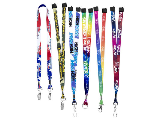 Dye Sumblimation Flat Polyester Retractable Lanyard Card Holder Full Colors