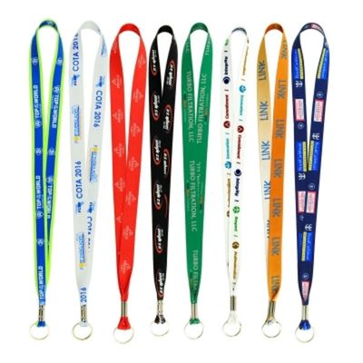 Plastic Woven Neck Badge Lanyard Retractable Badge Holder Logo Custom