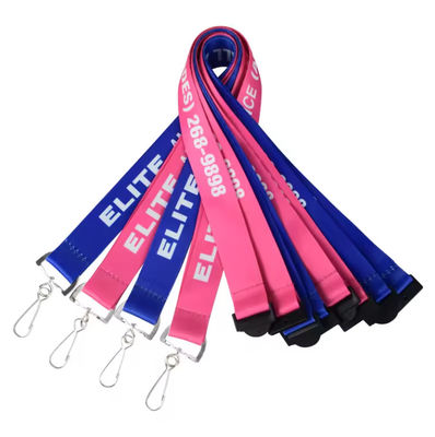 Flat Blank Polyester Lanyards Heat Transfer Sublimation Custom Rainbow Color