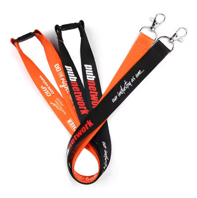 Flat Blank Polyester Lanyards Heat Transfer Sublimation Custom Rainbow Color