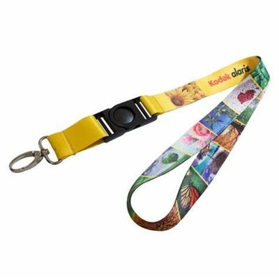 Heatransfer Printed Blank Polyester Sublimation Lanyard Badge Holder Custom Logo
