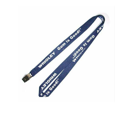Polyester Double Bulldog Clip Lanyards Promotional Customised Lanyard Card Holder