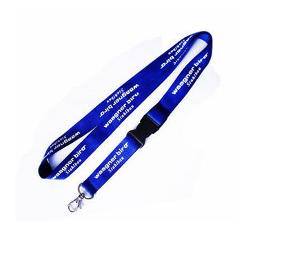 Personalized Breakaway Flat Polyester Lanyard Plastic Woven Pantone Color