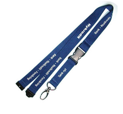 Personalized Breakaway Flat Polyester Lanyard Plastic Woven Pantone Color