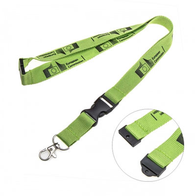 Personalized Breakaway Flat Polyester Lanyard Plastic Woven Pantone Color
