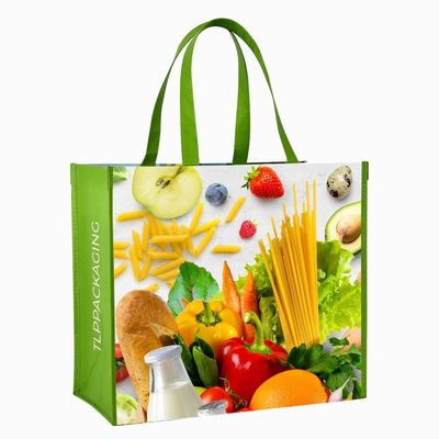 Laminated PP Nonwoven Tote Bags Eco Friendly 120g 14&quot;X16&quot;X10&quot;