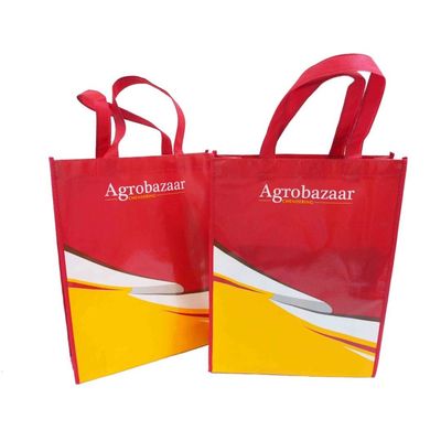 Custom Laminated Polypropylene Non Woven Shopping Bag Environmentally Friendly