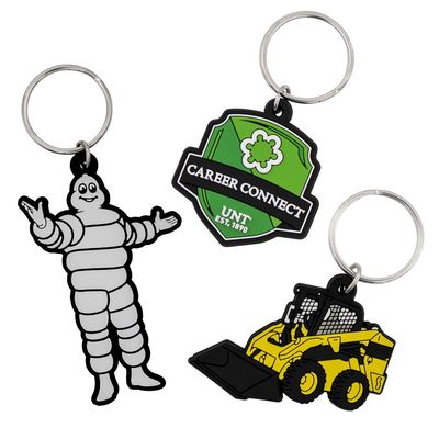 Silicone Soft PVC Keychain Rubber Keyring With Logo Bulk Floating