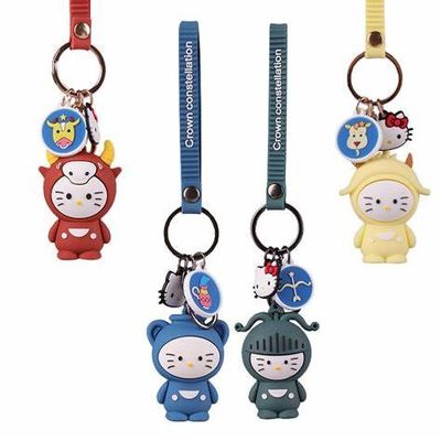 3D Soft Silicone Rubber Anime PVC Keychain Holder Personalized Full 3D BPA Free