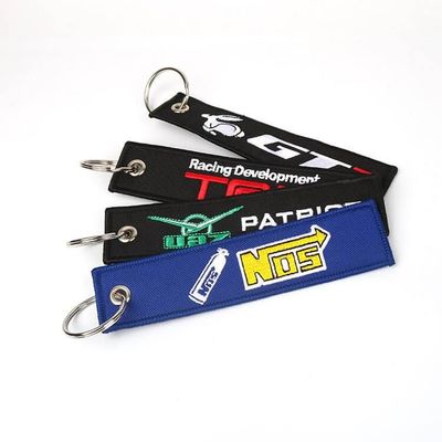 Flight Jet Tag Keychain Badge Souvenirs Fabric Woven Custom Logo