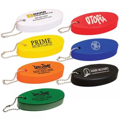 Blank Plain PU Boating Bulk Floating Keychains Foam Floater Ring Personalized