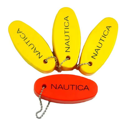Blank Plain PU Boating Bulk Floating Keychains Foam Floater Ring Personalized