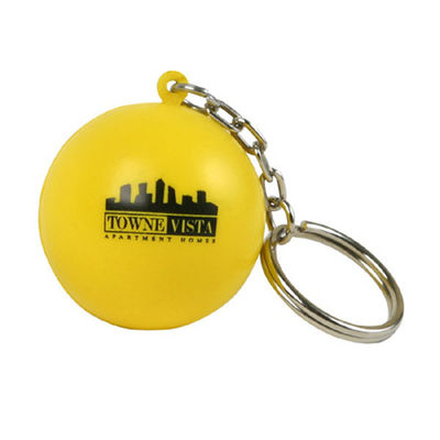 Personalized 3D Basketball Stress Keychain Badge Soft PU For Promotion Gifts