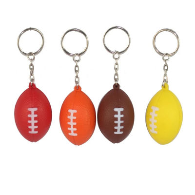 Personalized 3D Basketball Stress Keychain Badge Soft PU For Promotion Gifts