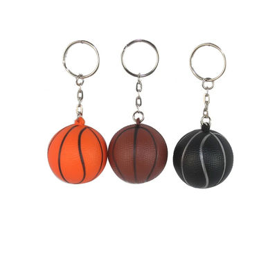 Custom Logo PU squishy Stress Ball Keychain PU Foam Basketball Football Soccer