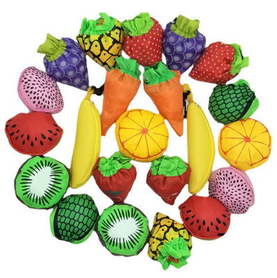 Dual Handle Fruit Foldable Shopping Bag Water Resistant Polyester Tote