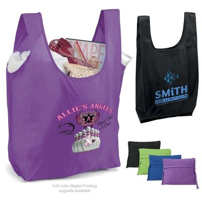 Reusable Grocery Foldable Shopping Bag 190T Polyester Washable