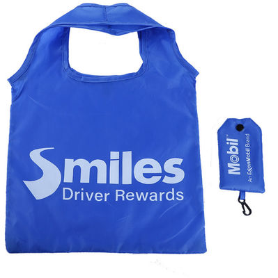 Customized Fold Away Grocery Bag Polyester Strawberry Folding Bag Environmental Protection