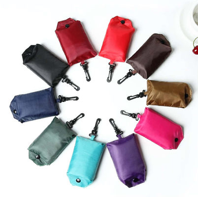 Customized Fold Away Grocery Bag Polyester Strawberry Folding Bag Environmental Protection
