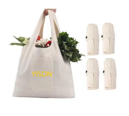 Recyclable Polyester Foldable Shopping Bag 10OZ Canvas Cotton ODM
