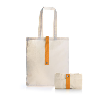 8OZ 10OZ Canvas Cotton Collapsible Grocery Bags Foldaway Shopping Bag Custom Printing