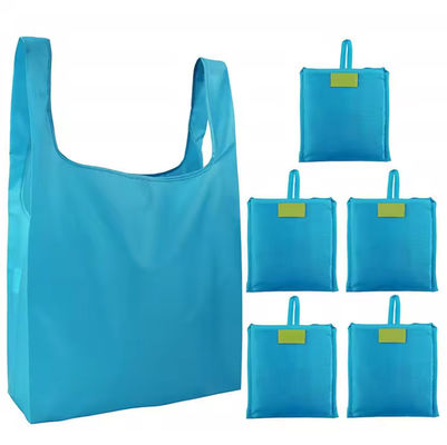 Promotional RPET Polyester Foldaway Shopping Bag Collapsible Reusable