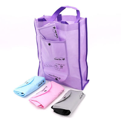 Fold Away Reusable Collapsible Shopping Bag PP Non Woven Custom Logo