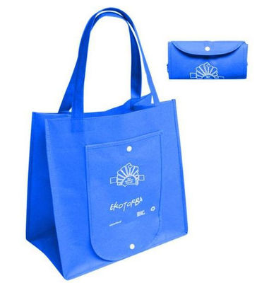 Fold Away Reusable Collapsible Shopping Bag PP Non Woven Custom Logo