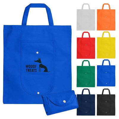 Reusable Non Woven Foldable Shopping Bag Custom Printing For Grocery