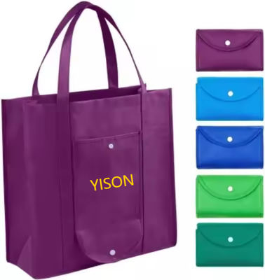 Reusable Non Woven Foldable Shopping Bag Custom Printing For Grocery