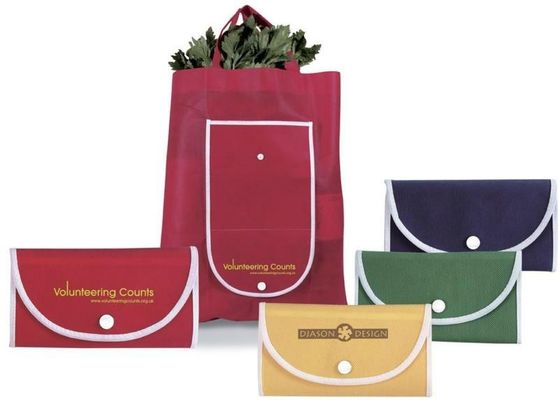 Reusable Non Woven Foldable Shopping Bag Custom Printing For Grocery