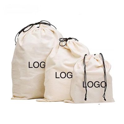 Promotional Organic Canvas Brush Cotton Drawstring Dust Bag Bulk Customized