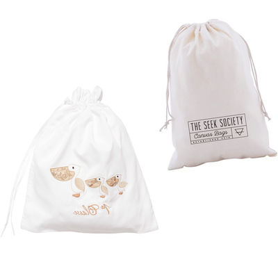 Promotional Organic Canvas Brush Cotton Drawstring Dust Bag Bulk Customized