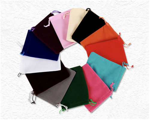 Jewelry Plain Velvet Drawstring Bag For Necklace Bracelet Earrings Packing