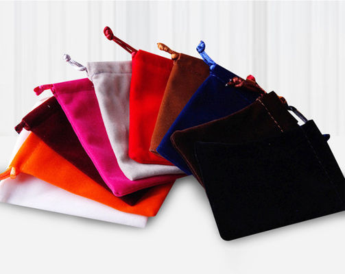 Jewelry Plain Velvet Drawstring Bag For Necklace Bracelet Earrings Packing