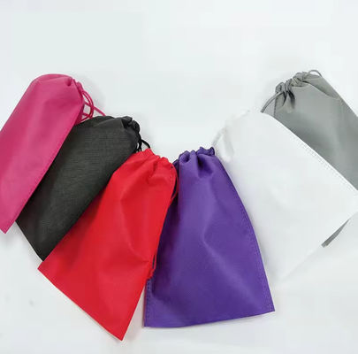 Nonwoven Cotton Small Drawstring Gift Bags For Shoes Clothing Dust Packaging