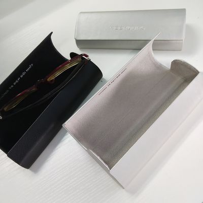Velvet PU Leather Eyeglass Case Custom Logo Printing Eyeware Sunlass