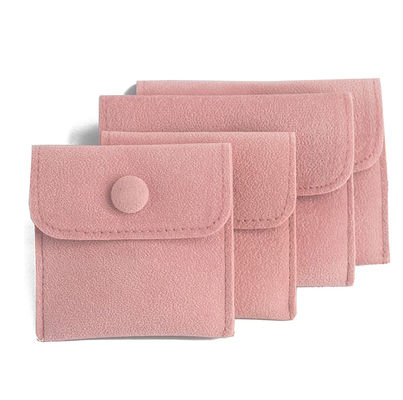 Velvet Microfiber Suede Jewelry Pouch Bags For Necklaces Rings Bracelets